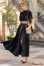 Aisha Sequin Bow Charming Lace Up Set image 5
