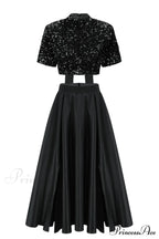 Aisha Sequin Bow Charming Lace Up Set image 9