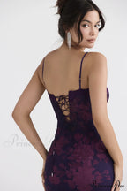 Aiza Purple Stylish Floral Dress image 8
