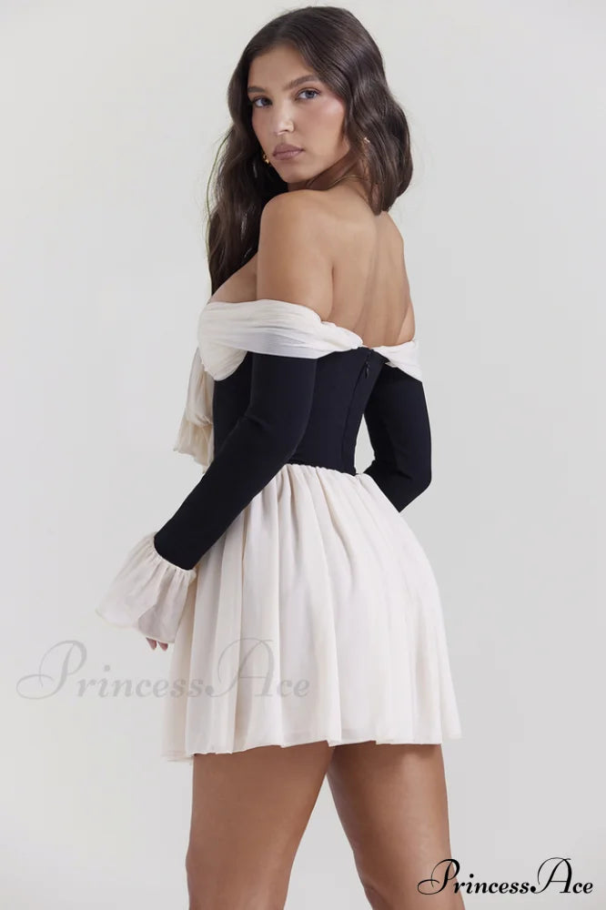 Alana Bateau Stylish Neck Mini Dress image 2