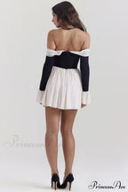 Alana Bateau Stylish Neck Mini Dress image 5