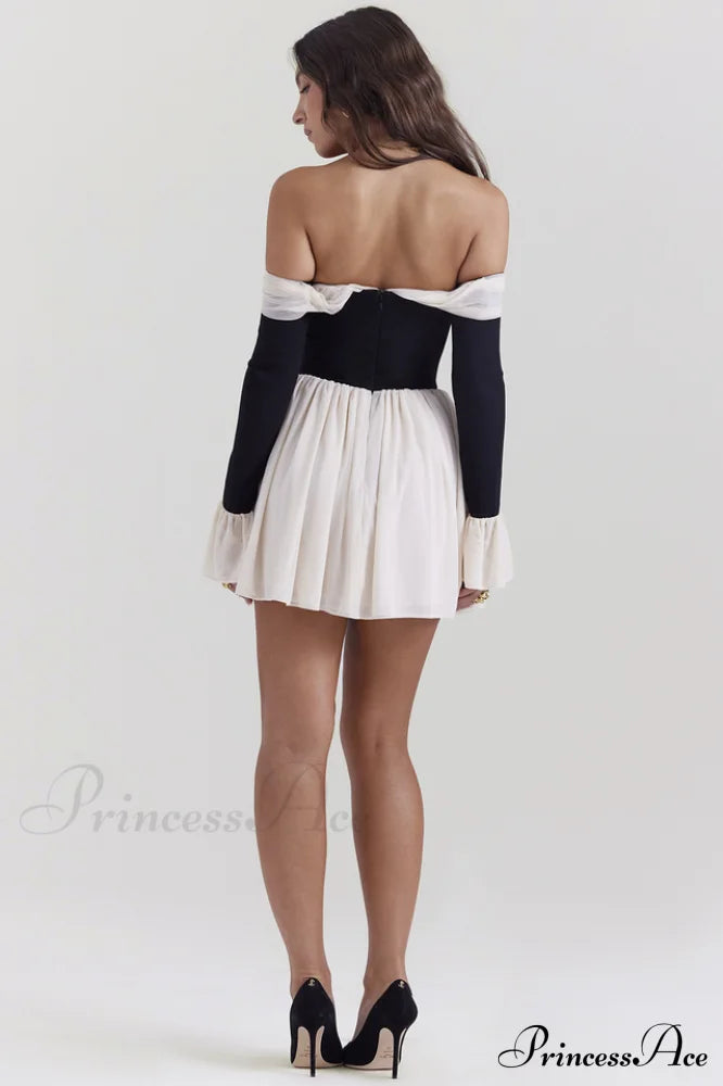 Alana Bateau Stylish Neck Mini Dress image 5