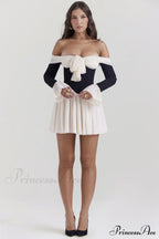 Alana Bateau Stylish Neck Mini Dress image 3