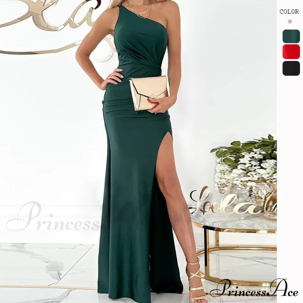 Alda One Shoulder Charming High Low Crepe Dress image 4