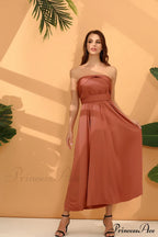 Alexandra Satin Lace Charming Back A-Line Dress image 10