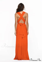 Alexandra Satin Lace Charming Back A-Line Dress image 9
