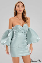 Alexandrine Puff Stylish Sleeve Mini Dress image 2
