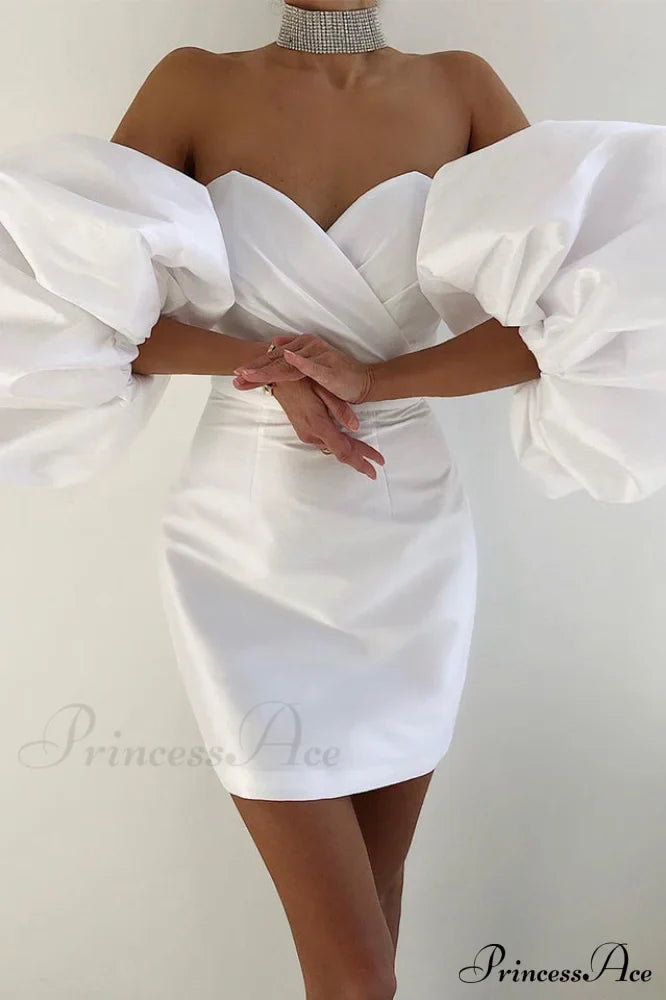 Alexandrine Puff Stylish Sleeve Mini Dress image 15
