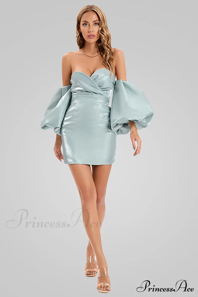 Alexandrine Puff Stylish Sleeve Mini Dress image 14