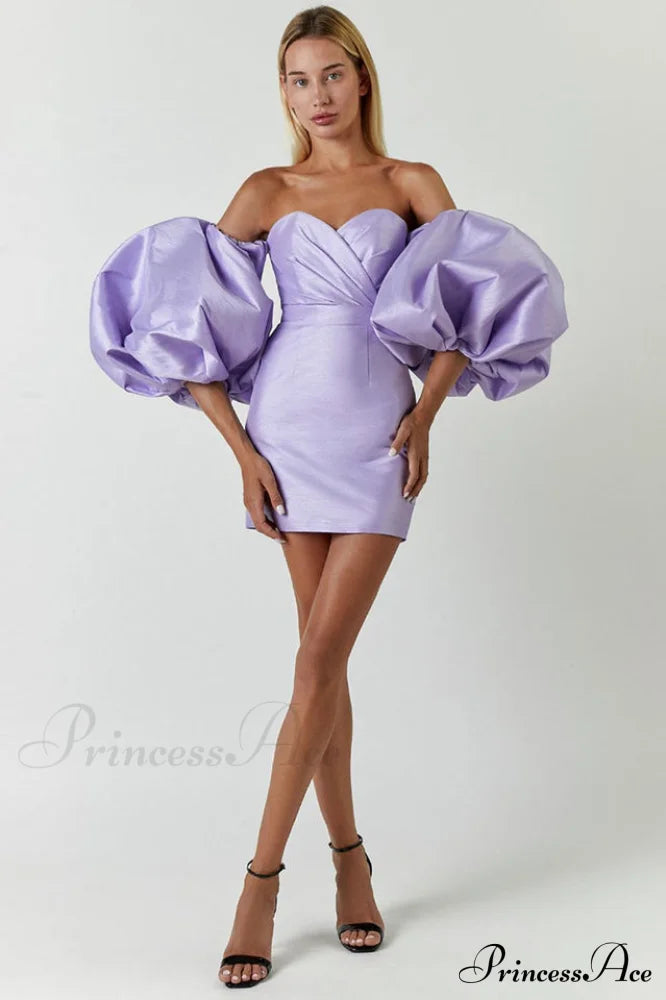 Alexandrine Puff Stylish Sleeve Mini Dress image 9