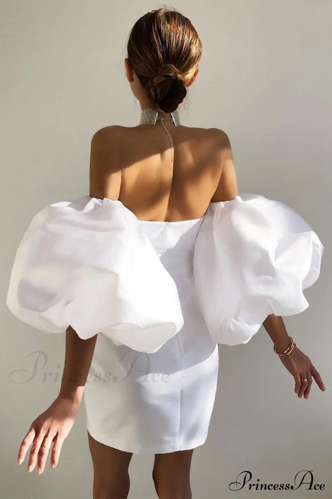 Alexandrine Puff Stylish Sleeve Mini Dress image 16