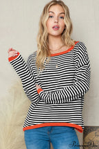 All Around The Charming Way Striped Top image 1