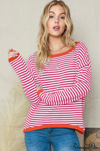 All Around The Charming Way Striped Top image 4