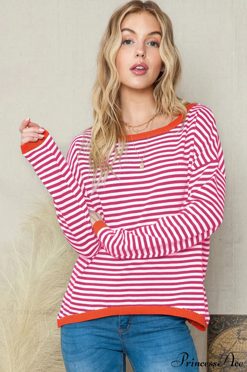 All Around The Charming Way Striped Top image 4