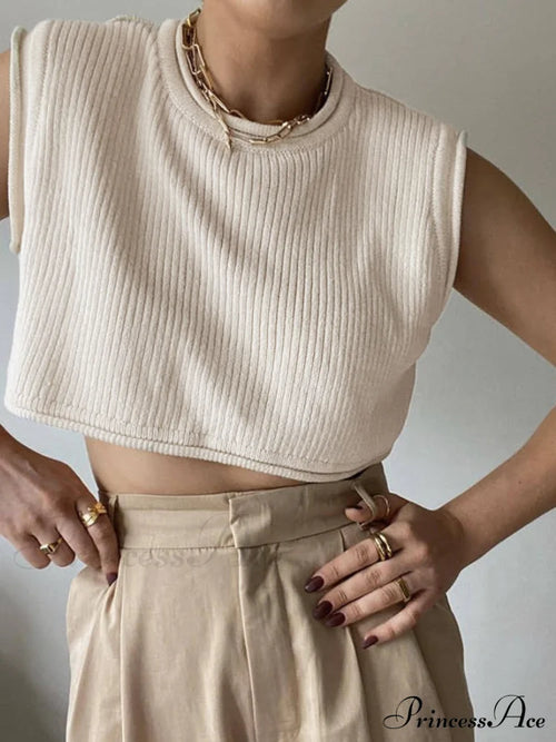 Amalfi Coast Graceful Rib Crop Vest image 1