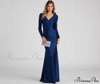 Amelia Long Stylish Sleeve Mermaid Dress image 1