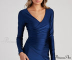 Amelia Long Stylish Sleeve Mermaid Dress image 3