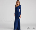 Amelia Long Stylish Sleeve Mermaid Dress image 4