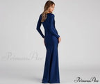 Amelia Long Stylish Sleeve Mermaid Dress image 2