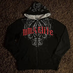 American Gothic Skull Large Zipper Hoodie image 1