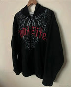 American Gothic Skull Large Zipper Hoodie image 4