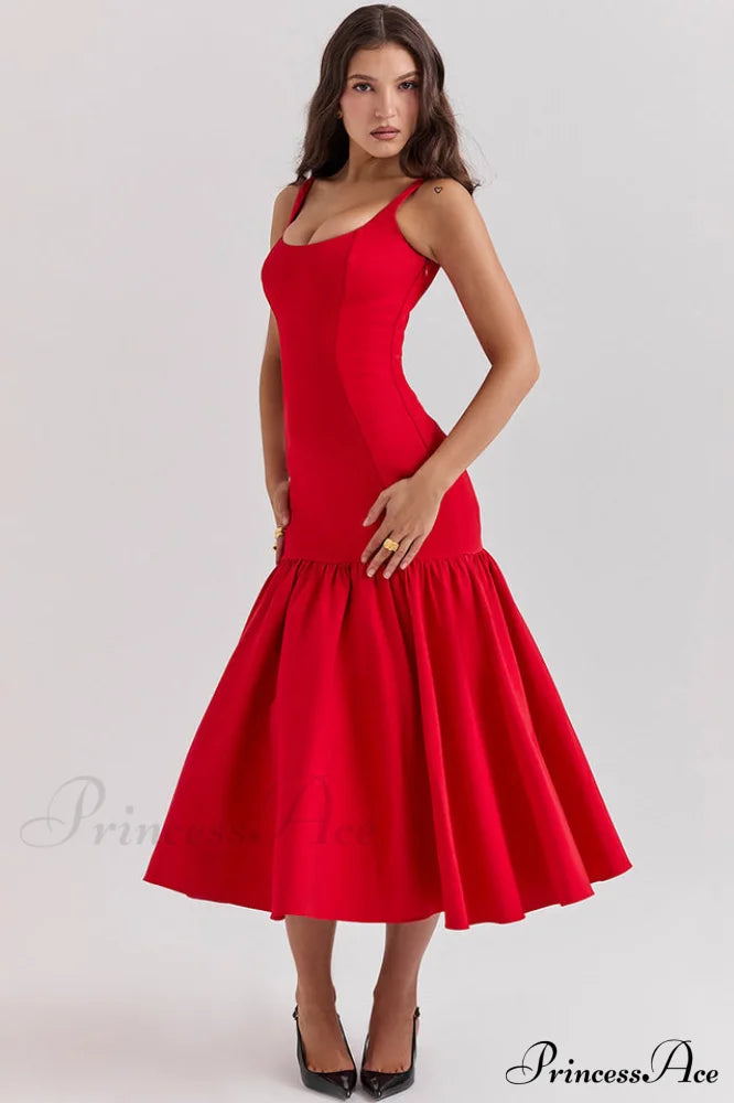 Amore Dropped Stylish Waist Midi Dress image 8