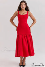 Amore Dropped Stylish Waist Midi Dress image 6