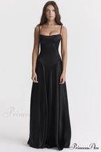 Anabella Black Lace Maxi Dress image 3
