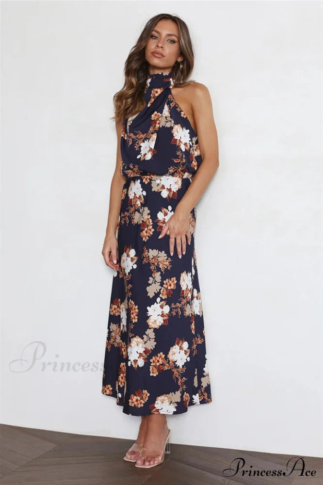 Anabelle Halter Stylish Neck Midi Dress image 18