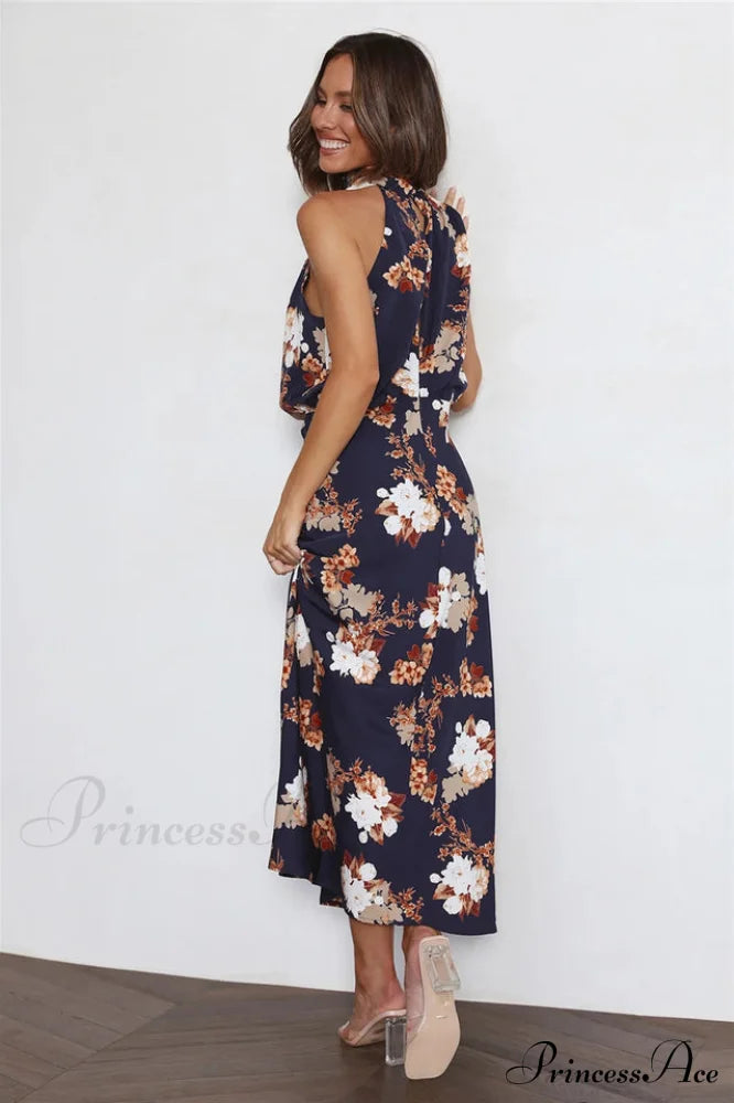 Anabelle Halter Stylish Neck Midi Dress image 19