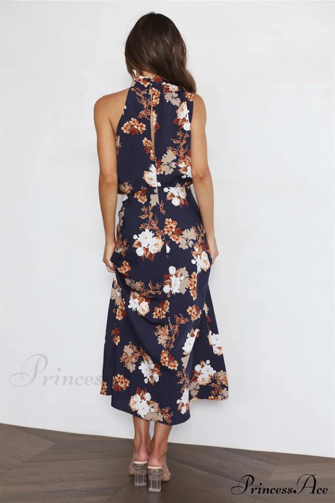 Anabelle Halter Stylish Neck Midi Dress image 20