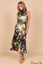 Anabelle Halter Stylish Neck Midi Dress image 13