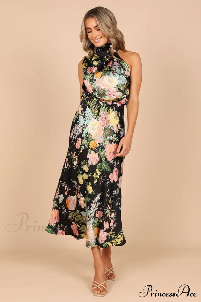 Anabelle Halter Stylish Neck Midi Dress image 13