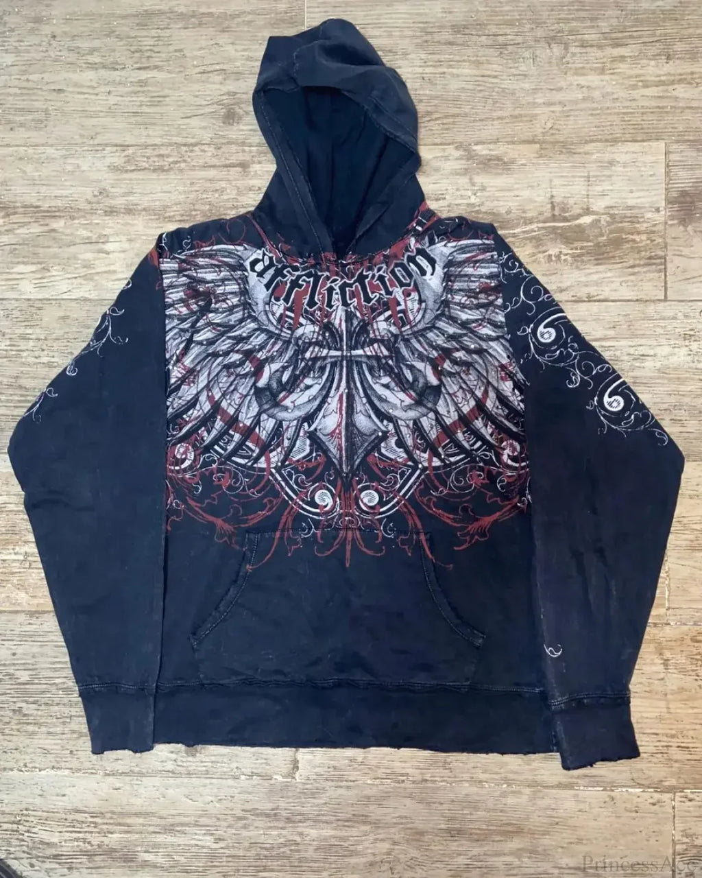 Angel Wing Functional Pleat Hoodie image 2