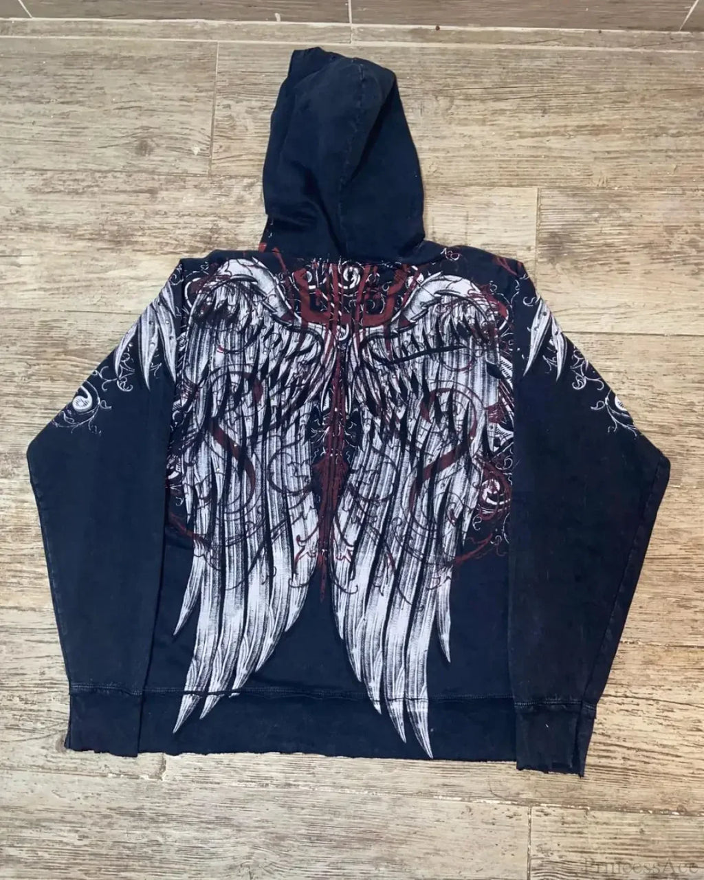 Angel Wing Functional Pleat Hoodie image 1