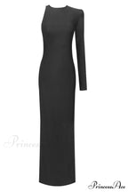 Angelou Black Backless Charming Chain Maxi Dress image 11