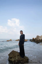 Angelou Black Backless Charming Chain Maxi Dress image 3