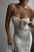 Another Girl Crochet Charming Knit Mini Dress image 5