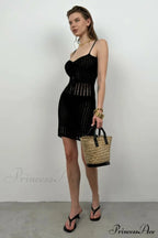 Another Girl Crochet Charming Knit Mini Dress image 2