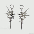 Antique Crystal Cross Baroque Dangle Earring image 1