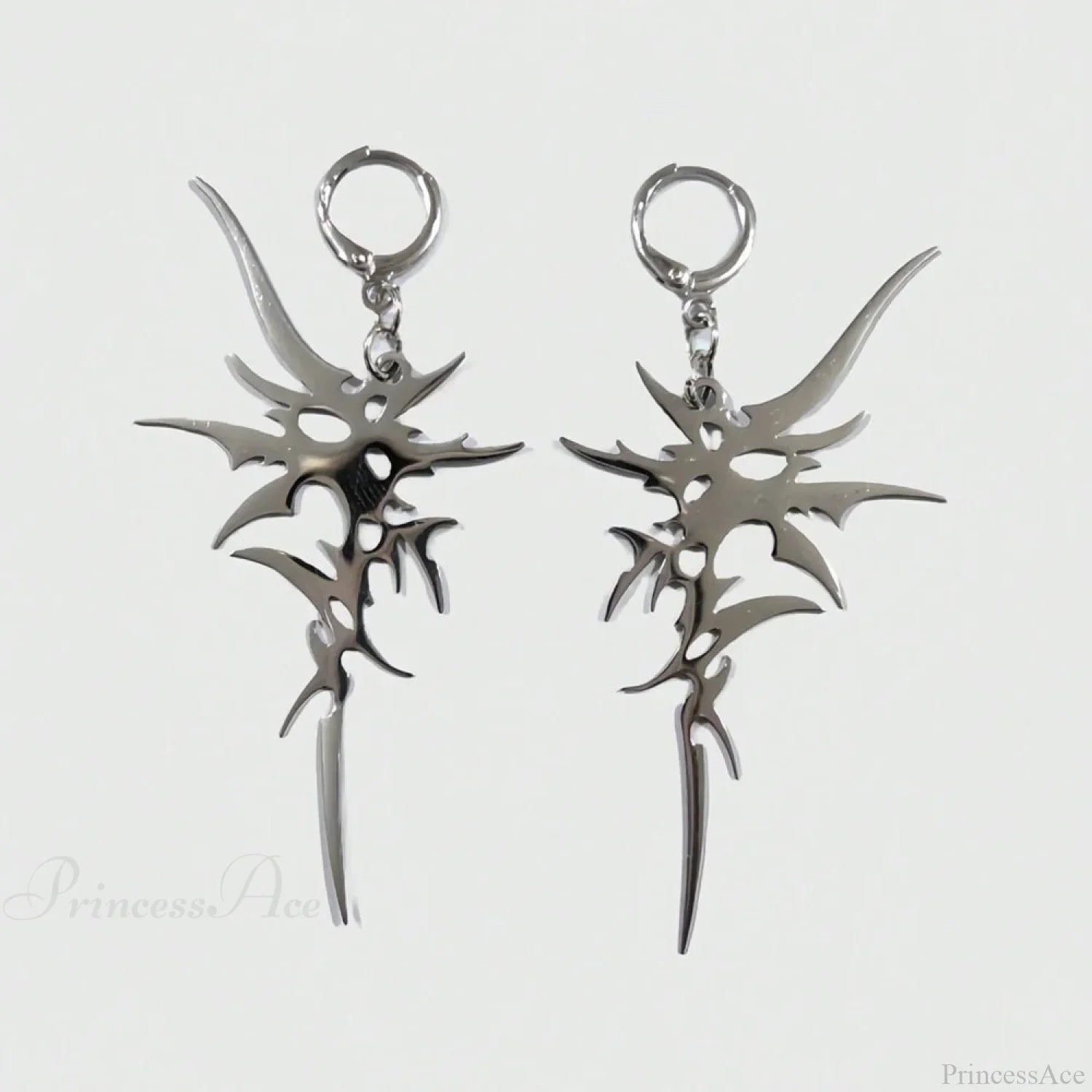 Antique Crystal Cross Baroque Dangle Earring image 1
