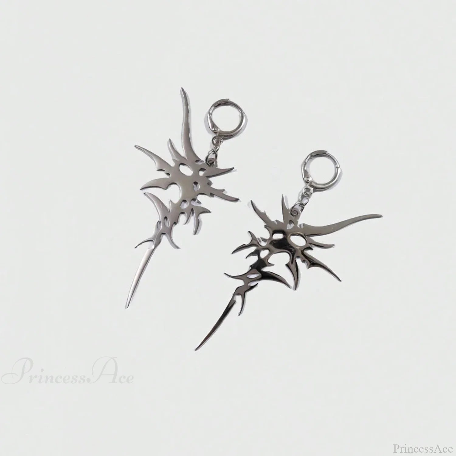 Antique Crystal Cross Baroque Dangle Earring image 2