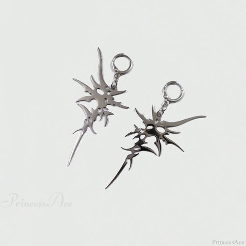 Antique Crystal Cross Baroque Dangle Earring image 2