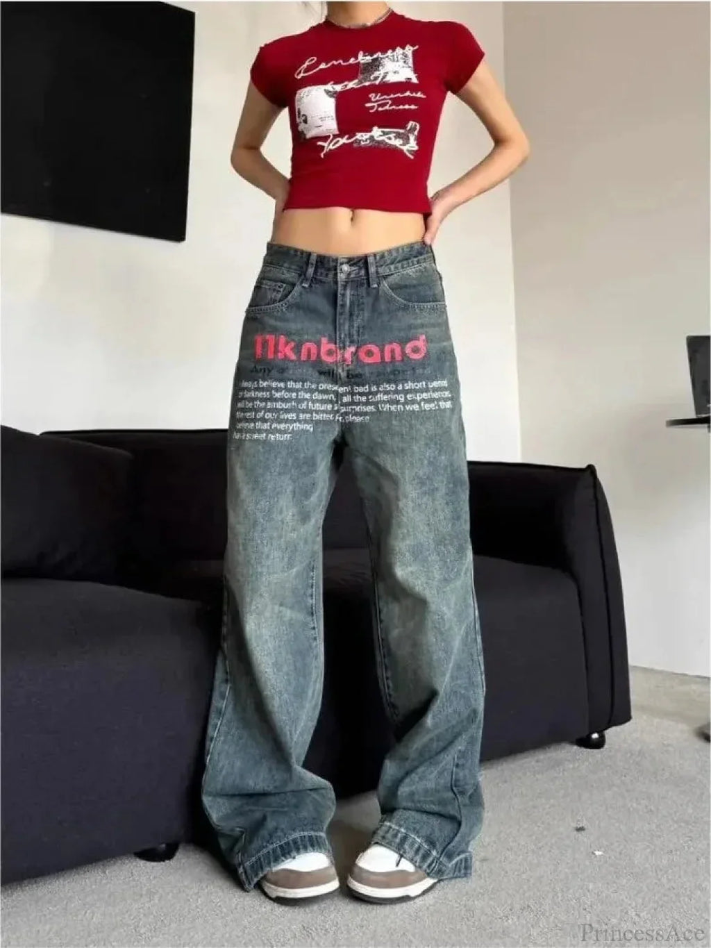 Antique Gothic Baggy Letter Pant image 5