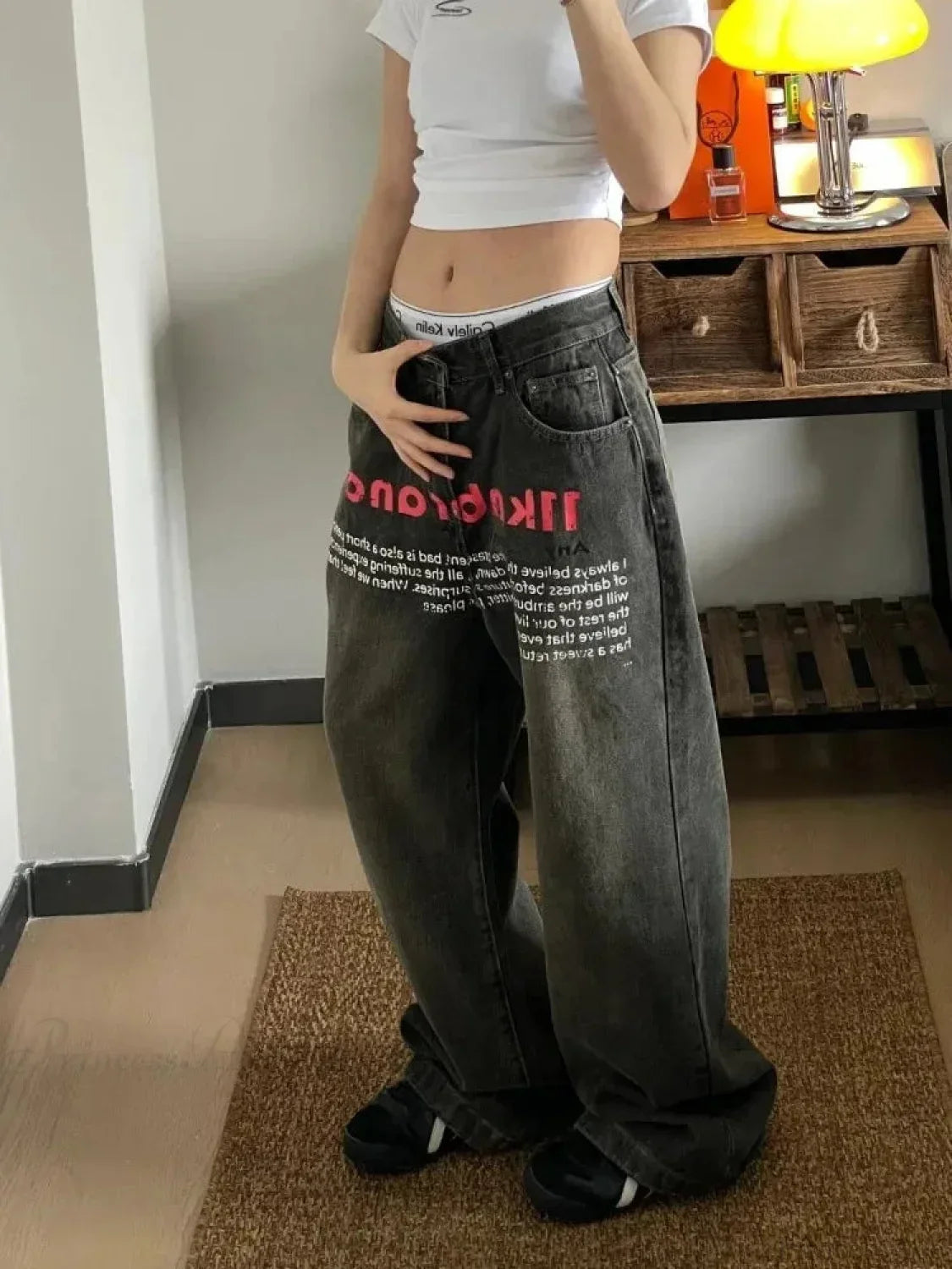 Antique Gothic Baggy Letter Pant image 1