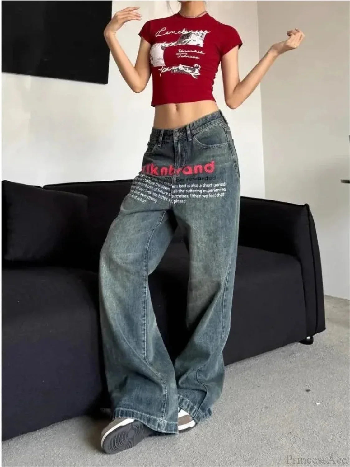 Antique Gothic Baggy Letter Pant image 6