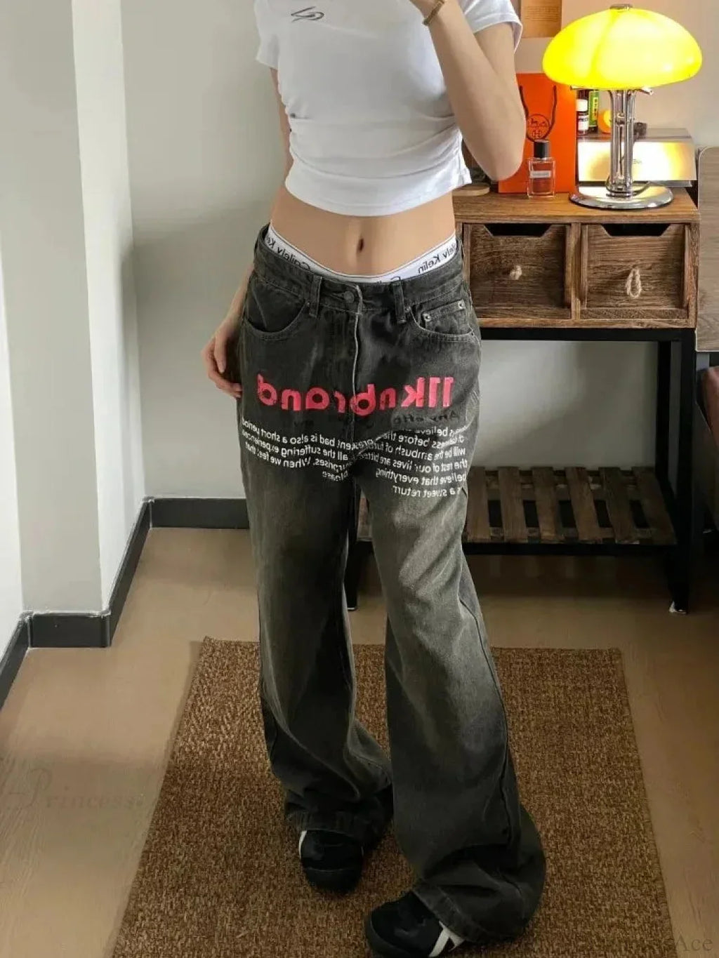 Antique Gothic Baggy Letter Pant image 3