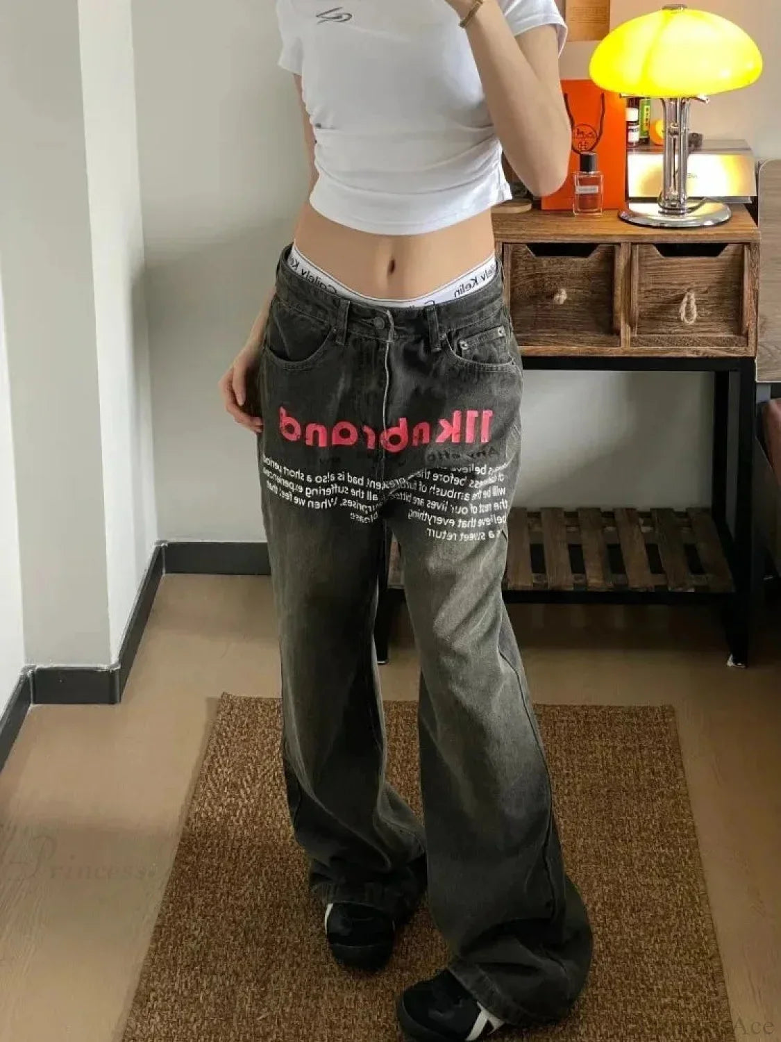 Antique Gothic Baggy Letter Pant image 3