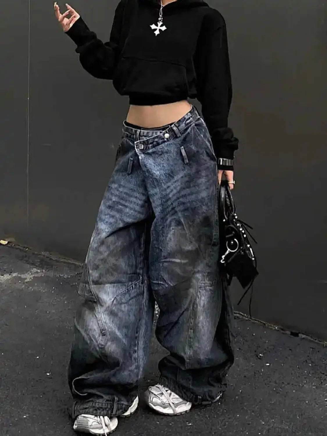 Antique Gothic Tall Waist Baggy Pant image 5