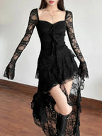 Antique Transparent Bodice Midi Dress image 1